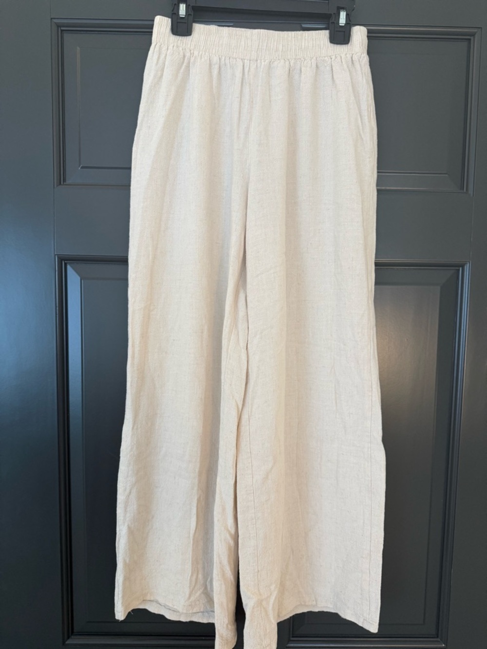 Princess Polly Louis Linen Blend Pants Beige Size 2 Petite - Picture 3 of 5